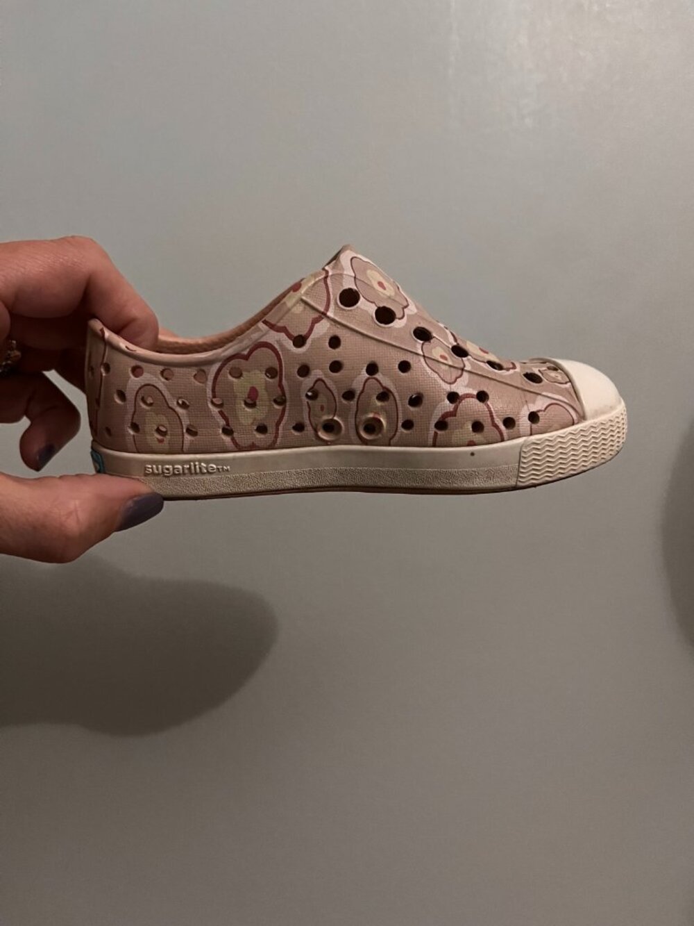 Native Shoes Jefferson Toddler C7 Floral Print Slip On Water Shoes